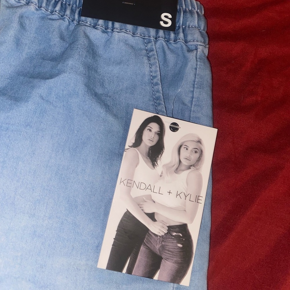 Kendall + Kylie Light Blue Drawstring Shorts - Picture 3 of 3